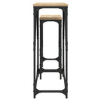 Tavoli Consolle Impilabili 2pz Rovere Sonoma Legno Multistrato