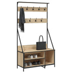 Appendiabiti con Porta Scarpe Rovere Sonoma 100x41x184 cm