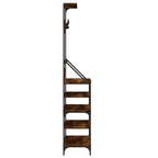 Appendiabiti con Porta Scarpe Rovere Fumo 90x34x184 cm