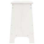 Panca da ingresso bianca 100x28x45 cm in legno massello di pino