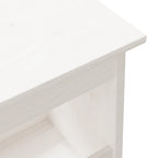 Panca da ingresso bianca 100x28x45 cm in legno massello di pino