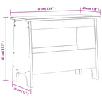 Panca da Ingresso Marrone Cera 60x28x45 cm Legno Massello Pino