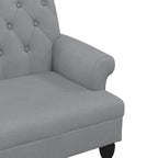 Panca con Schienale Grigio Chiaro 120x62x75,5 cm in Tessuto