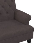 Panca con Schienale Marrone Scuro 120x62x75,5 cm in Tessuto
