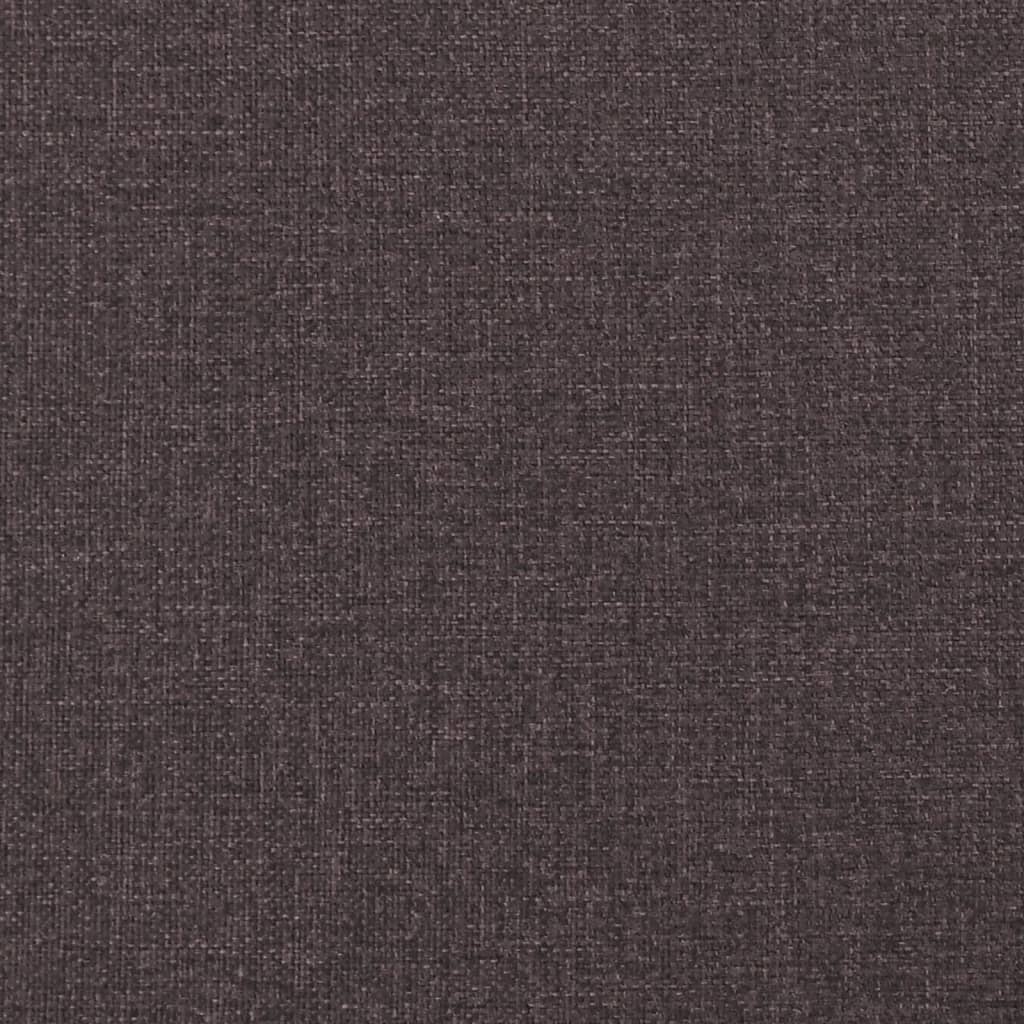 Panca con Schienale Marrone Scuro 120x62x75,5 cm in Tessuto