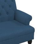 Panca con Schienale Blu 120x62x75,5 cm in Tessuto