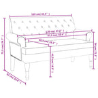 Panca con Schienale Marrone 120x62x75,5 cm in Scamosciato