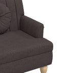 Panca con Cuscini Marrone Scuro 113x64,5x75,5 cm in Tessuto