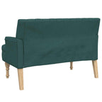 Panca con Cuscini Verde Scuro 113x64,5x75,5 cm in Tessuto