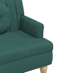 Panca con Cuscini Verde Scuro 113x64,5x75,5 cm in Tessuto