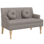 Panca con Cuscini Tortora 113x64,5x75,5 cm in Tessuto