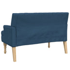 Panca con Cuscini Blu 113x64,5x75,5 cm in Tessuto