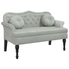 Panca con Cuscini Grigio Chiaro 120,5x65x75 cm Velluto