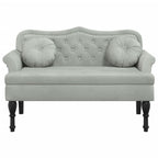 Panca con Cuscini Grigio Chiaro 120,5x65x75 cm Velluto