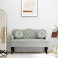 Panca con Cuscini Grigio Chiaro 120,5x65x75 cm Velluto