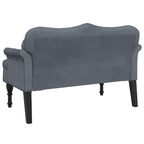 Panca con Cuscini Grigio Scuro 120,5x65x75 cm Velluto