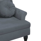 Panca con Cuscini Grigio Scuro 120,5x65x75 cm Velluto