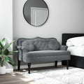 Panca con Cuscini Grigio Scuro 120,5x65x75 cm Velluto