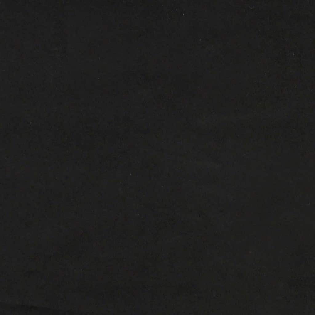 Panca con Cuscini Nera 120,5x65x75 cm Velluto