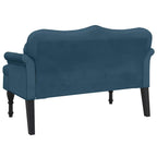 Panca con Cuscini Blu 120,5x65x75 cm in Velluto