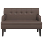 Panca con Schienale Marrone 112x65,5x75 cm in Similpelle