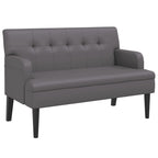Panca con Schienale Grigia 112x65,5x75 cm in Similpelle