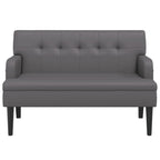 Panca con Schienale Grigia 112x65,5x75 cm in Similpelle