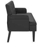 Panca con schienale nera 112x65,5x75 cm in similpelle
