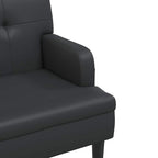 Panca con schienale nera 112x65,5x75 cm in similpelle