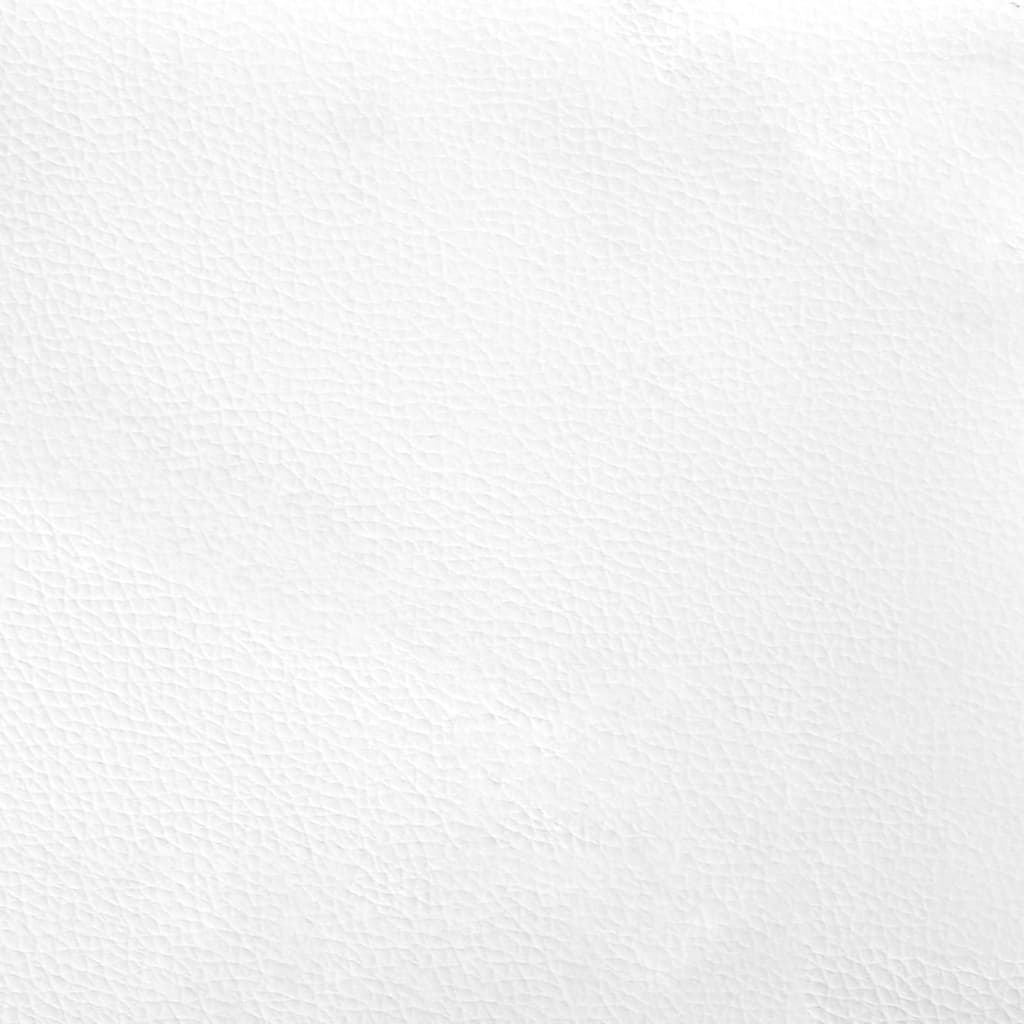 Panca con Schienale Bianca 112x65,5x75 cm in Similpelle