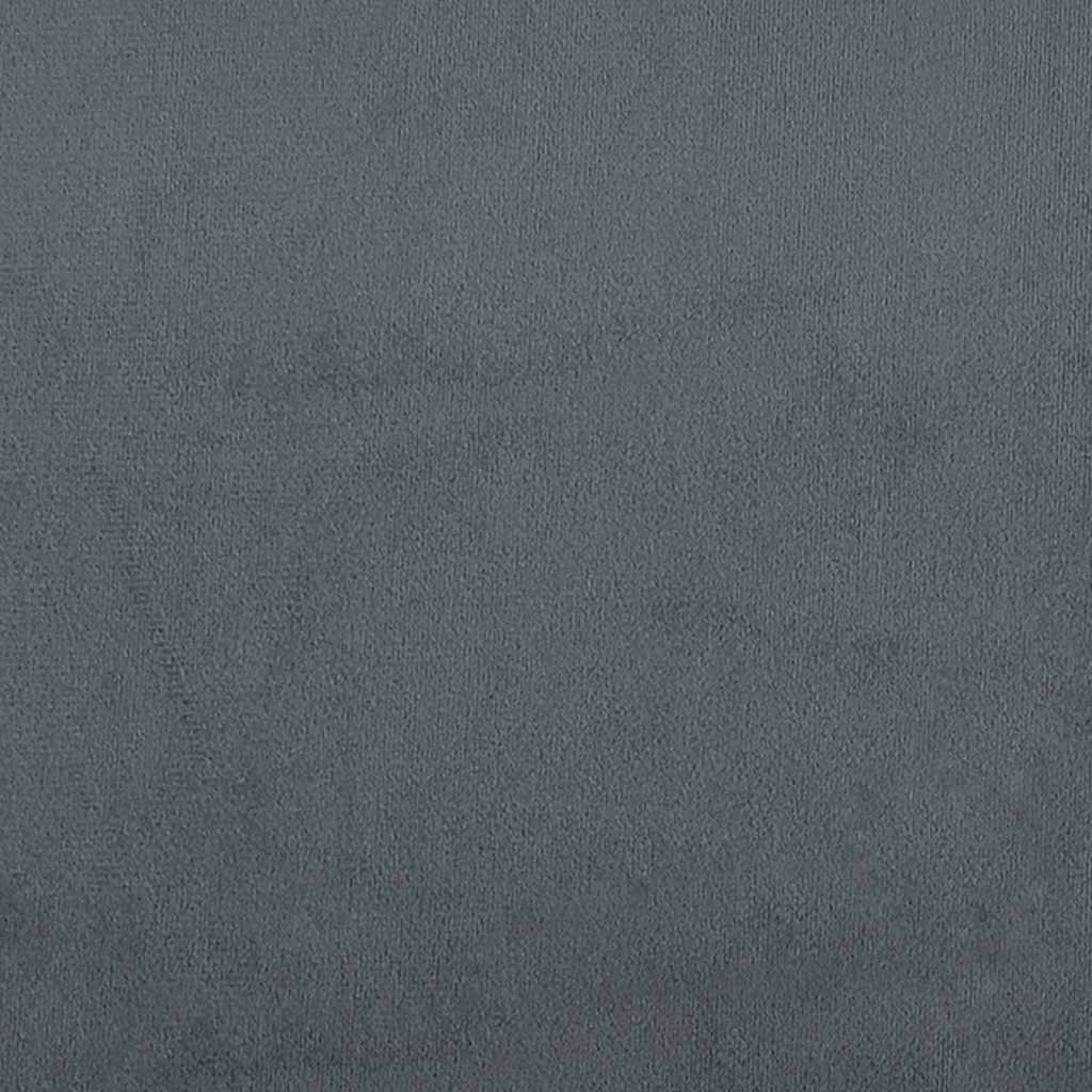 Panca con Schienale Grigio Scuro 119,5x64,5x75 cm in Velluto