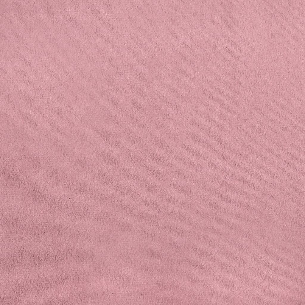 Panca con Schienale Rosa 119,5x64,5x75 cm in Velluto