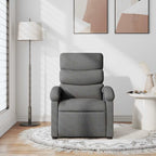 Poltrona Reclinabile in Tessuto Grigio Scuro