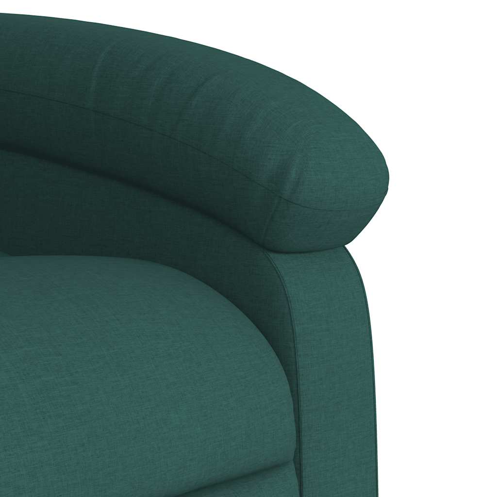 Poltrona Reclinabile in Tessuto Verde Scuro