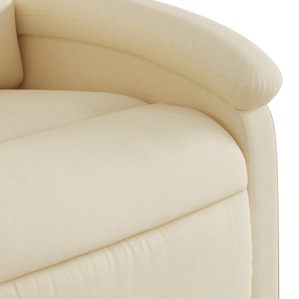 Poltrona Reclinabile in Tessuto Crema