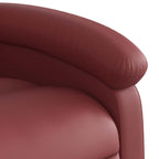 Poltrona Massaggiante Reclinabile Rosso vino in Similpelle