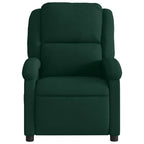 Poltrona Reclinabile Verde Scuro in Velluto