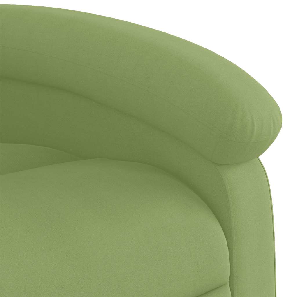 Poltrona Massaggiante Reclinabile Verde Chiaro in Velluto