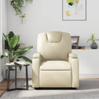 Poltrona Reclinabile Crema in Similpelle