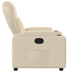 Poltrona reclinabile in tessuto color crema