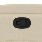 Poltrona reclinabile in tessuto color crema