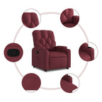 Poltrona Reclinabile in Tessuto Rosso Vino