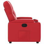 Poltrona Reclinabile Rossa in Similpelle