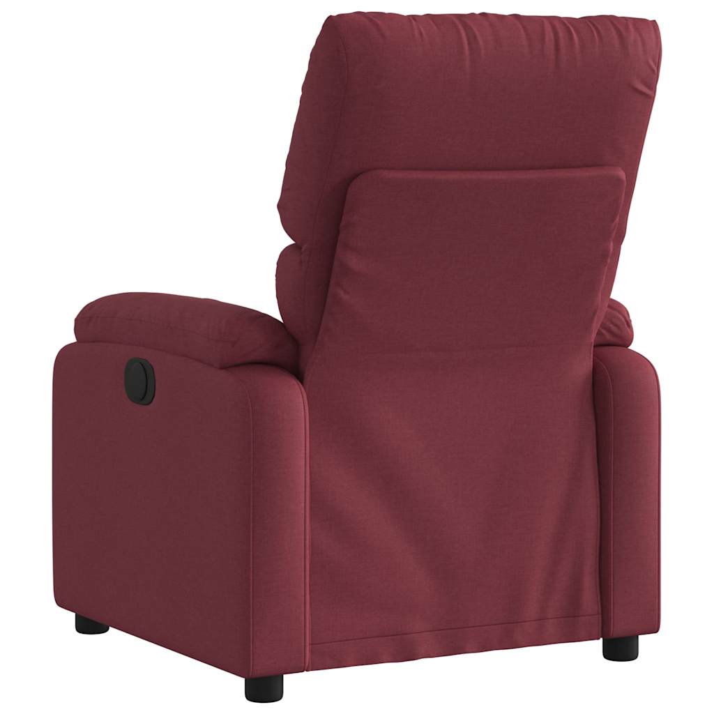 Poltrona Reclinabile in Tessuto Rosso Vino