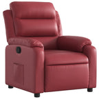 Poltrona Reclinabile Rosso Vino in Similpelle