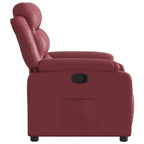 Poltrona Reclinabile Rosso Vino in Similpelle