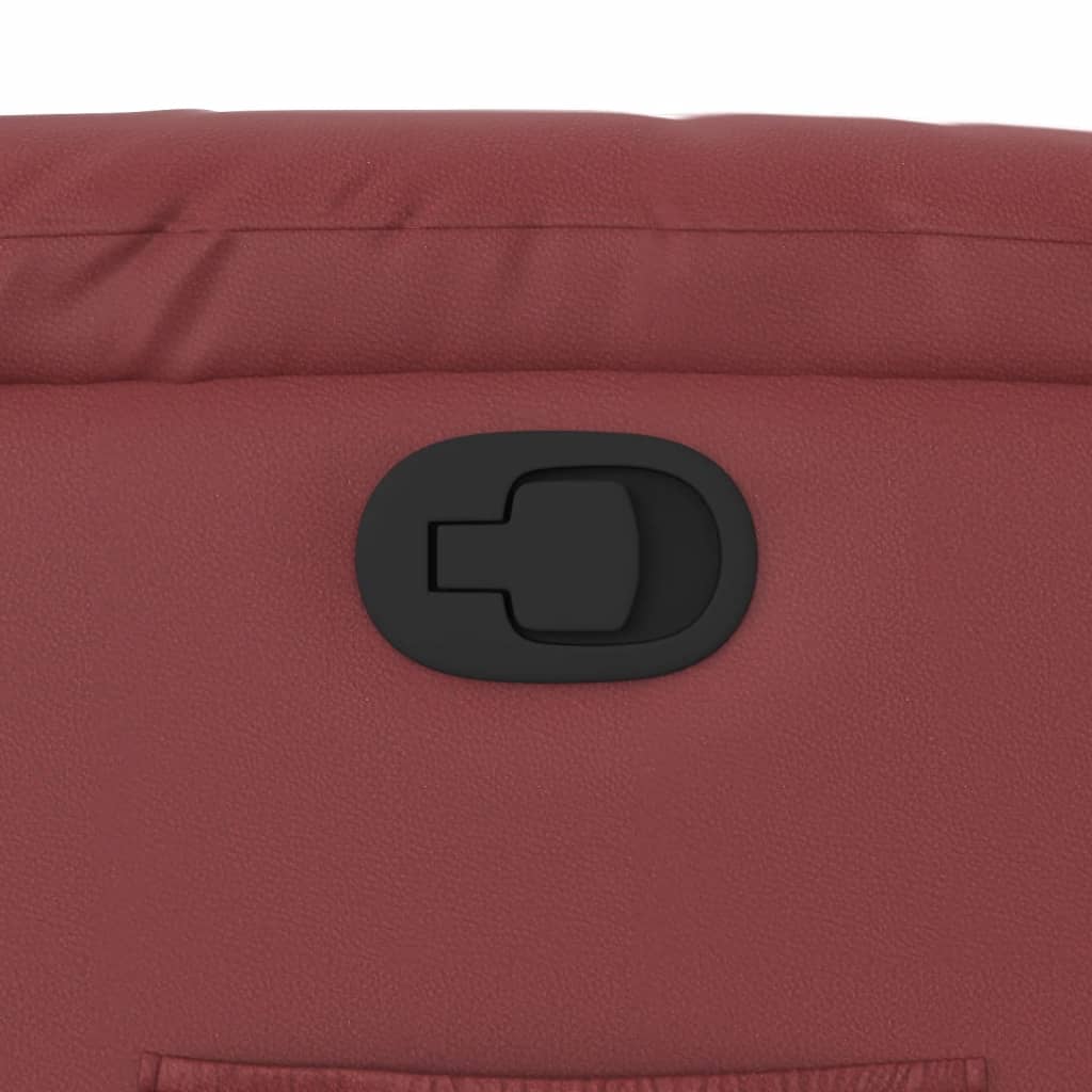 Poltrona Reclinabile Rosso Vino in Similpelle