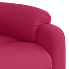 Poltrona Reclinabile Rosso Vino in Velluto