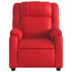 Poltrona Reclinabile Rossa in Similpelle