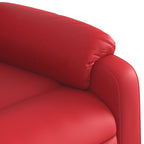Poltrona Reclinabile Rossa in Similpelle